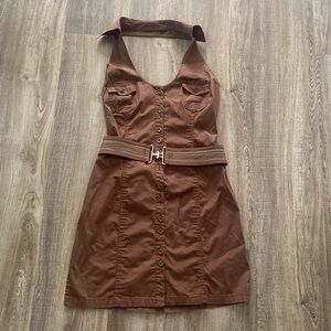 Vintage Guess Collared Halter Dress